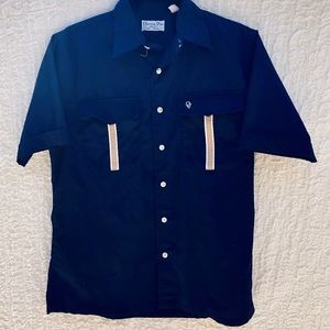 Vtg Christian Dior Monsieur Shirt Blue M Button Up